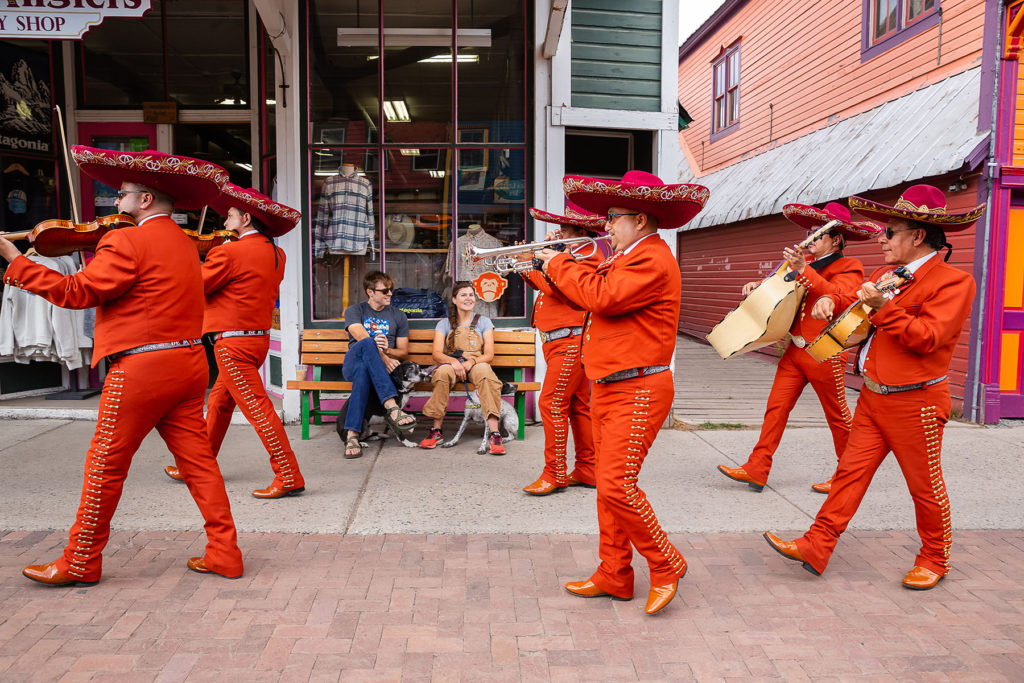 Mariachis on Elk at The Crested Butte Music Festival. Photo Lydia